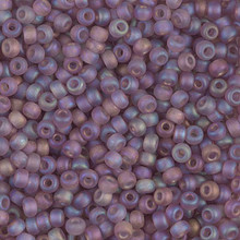 Japanese Miyuki Seed Beads, size 8/0, SKU 189008.MY8-0142FR, matte transparent light amethyst ab, (1 26-28 gram tube, apprx 1120 beads)