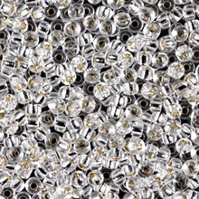 Japanese Miyuki Seed Beads, size 8/0, SKU 189008.MY8-0001, crystal silver lined, (1 26-28 gram tube, apprx 1120 beads)