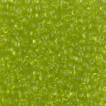 Japanese Miyuki Seed Beads, size 8/0, SKU 189008.MY8-0143, transparent chartreuse, (1 26-28 gram tube, apprx 1120 beads)