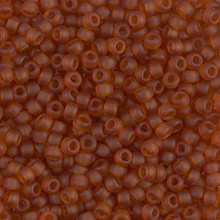 Japanese Miyuki Seed Beads, size 8/0, SKU 189008.MY8-0133F, matte transparent amber, (1 26-28 gram tube, apprx 1120 beads)