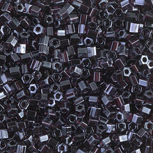 Japanese Miyuki Seed Beads, size 8/0, SKU 189008.MY8-0171cut, transparent dark amethyst luster cut, (1 26-28 gram tube, apprx 1120 beads)