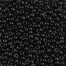 Japanese Miyuki Seed Beads, size 8/0, SKU 189008.MY8-0401, black, (1 26-28 gram tube, apprx 1120 beads)