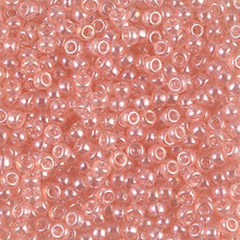 Japanese Miyuki Seed Beads, size 8/0, SKU 189008.MY8-0366, transparent pink luster, (1 26-28 gram tube, apprx 1120 beads)