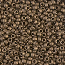 Japanese Miyuki Seed Beads, size 8/0, SKU 189008.MY8-2006, matte metallic bronze, (1 26-28 gram tube, apprx 1120 beads)