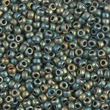Japanese Miyuki Seed Beads, size 8/0, SKU 189008.MY8-2008, matte teal ab, (1 26-28 gram tube, apprx 1120 beads)
