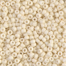 Japanese Miyuki Seed Beads, size 8/0, SKU 189008.MY8-2021, matte opaque cream, (1 26-28 gram tube, apprx 1120 beads)