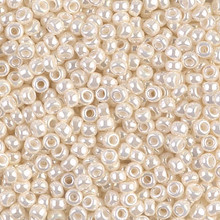 Japanese Miyuki Seed Beads, size 8/0, SKU 189008.MY8-0592, ivory ceylon, (1 26-28 gram tube, apprx 1120 beads)