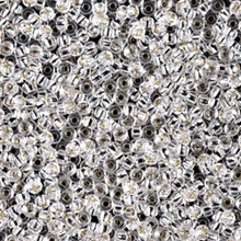 Japanese Miyuki Seed Beads, size 11/0, SKU 111030.MY11-0001, crystal silver lined, (1 28-30 gram tube, apprx 3080 beads)