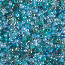 Japanese Miyuki Seed Beads, size 8/0, SKU 189008.MY8-MIX12, touch of teal mix, (1 26-28 gram tube, apprx 1120 beads)