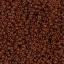 Japanese Miyuki Seed Beads, size 11/0, SKU 111030.MY11-0134F, matte transparent dark amber, (1 28-30 gram tube, apprx 3080 beads)