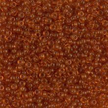 Japanese Miyuki Seed Beads, size 11/0, SKU 111030.MY11-0133, transparent amber, (1 28-30 gram tube, apprx 3080 beads)