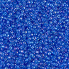 Japanese Miyuki Seed Beads, size 11/0, SKU 111030.MY11-0150SFR, semi-matte sapphire ab, (1 28-30 gram tube, apprx 3080 beads)