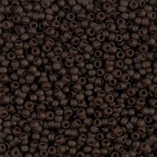 Japanese Miyuki Seed Beads, size 11/0, SKU 111030.MY11-0135F, matte transparent rootbeer, (1 28-30 gram tube, apprx 3080 beads)