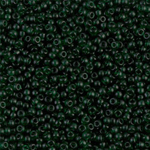 Japanese Miyuki Seed Beads, size 11/0, SKU 111030.MY11-0156SF, semi-matte emerald, (1 28-30 gram tube, apprx 3080 beads)