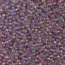 Japanese Miyuki Seed Beads, size 11/0, SKU 111030.MY11-0256, transparent amethyst ab, (1 28-30 gram tube, apprx 3080 beads)