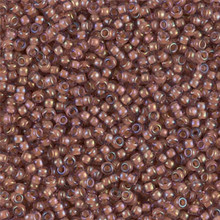 Japanese Miyuki Seed Beads, size 11/0, SKU 111030.MY11-0337, peach lined amethyst, (1 28-30 gram tube, apprx 3080 beads)