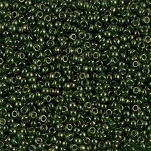 Japanese Miyuki Seed Beads, size 11/0, SKU 111030.MY11-0306, olive green gold luster, (1 28-30 gram tube, apprx 3080 beads)