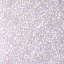 Japanese Miyuki Seed Beads, size 11/0, SKU 111030.MY11-0265, pale pink lined crystal, (1 28-30 gram tube, apprx 3080 beads)