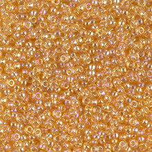 Japanese Miyuki Seed Beads, size 11/0, SKU 111030.MY11-0251, light gold crystal ab, (1 28-30 gram tube, apprx 3080 beads)