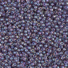Japanese Miyuki Seed Beads, size 11/0, SKU 111030.MY11-0360, aqua lined amethyst ab, (1 28-30 gram tube, apprx 3080 beads)