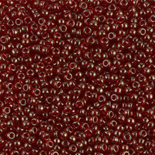 Japanese Miyuki Seed Beads, size 11/0, SKU 111030.MY11-0309, transparent red gold luster, (1 28-30 gram tube, apprx 3080 beads)