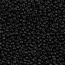 Japanese Miyuki Seed Beads, size 11/0, SKU 111030.MY11-0401SF, semi-matte black, (1 28-30 gram tube, apprx 3080 beads)