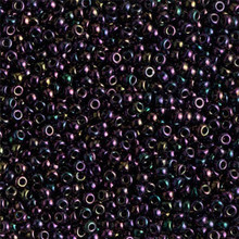 Japanese Miyuki Seed Beads, size 11/0, SKU 111030.MY11-0454, metallic purple iris, (1 28-30 gram tube, apprx 3080 beads)