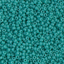 Japanese Miyuki Seed Beads, size 11/0, SKU 111030.MY11-0412, opaque turquoise green, (1 28-30 gram tube, apprx 3080 beads)