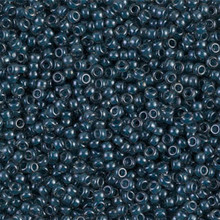 Japanese Miyuki Seed Beads, size 11/0, SKU 111030.MY11-0390, transparent steel blue luster, (1 28-30 gram tube, apprx 3080 beads)
