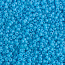 Japanese Miyuki Seed Beads, size 11/0, SKU 111030.MY11-0413, opaque turquoise blue, (1 28-30 gram tube, apprx 3080 beads)