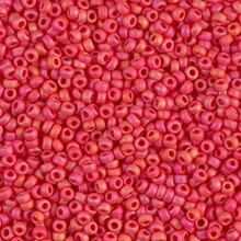 Japanese Miyuki Seed Beads, size 11/0, SKU 111030.MY11-0407FR, matte red ab, (1 28-30 gram tube, apprx 3080 beads)