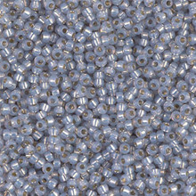 Japanese Miyuki Seed Beads, size 11/0, SKU 111030.MY11-0576, blue-grey alabaster silver lined dyed , (1 28-30 gram tube, apprx 3080 beads)