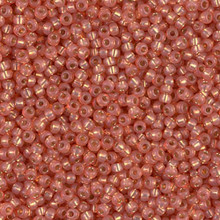 Japanese Miyuki Seed Beads, size 11/0, SKU 111030.MY11-0553, salmon alabaster silver lined dyed, (1 28-30 gram tube, apprx 3080 beads)