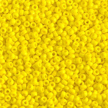 Japanese Miyuki Seed Beads, size 11/0, SKU 111030.MY11-0404, opaque yellow, (1 28-30 gram tube, apprx 3080 beads)