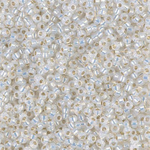 Japanese Miyuki Seed Beads, size 11/0, SKU 111030.MY11-0551, gilt-lined opal, (1 28-30 gram tube, apprx 3080 beads)