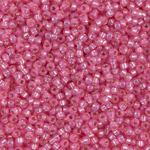 Japanese Miyuki Seed Beads, size 11/0, SKU 111030.MY11-0556, dark pink alabaster silver lined dyed, (1 28-30 gram tube, apprx 3080 beads)