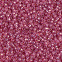 Japanese Miyuki Seed Beads, size 11/0, SKU 111030.MY11-0645, tawny pink alabaster silver-lined (dyed), (1 28-30 gram tube, apprx 3080 beads)