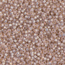 Japanese Miyuki Seed Beads, size 11/0, SKU 111030.MY11-0579, smoky light rose alabaster silver lined dyed, (1 28-30 gram tube, apprx 3080 beads)