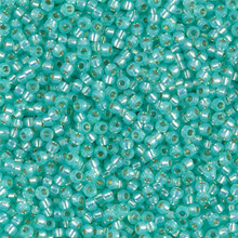 Japanese Miyuki Seed Beads, size 11/0, SKU 111030.MY11-0571, mint green alabaster silver lined dyed, (1 28-30 gram tube, apprx 3080 beads)