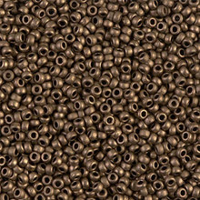 Japanese Miyuki Seed Beads, size 11/0, SKU 111030.MY11-2006, matte metallic bronze, (1 28-30 gram tube, apprx 3080 beads)