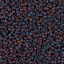 Japanese Miyuki Seed Beads, size 11/0, SKU 111030.MY11-2016, matte metallic brown iris, (1 28-30 gram tube, apprx 3080 beads)