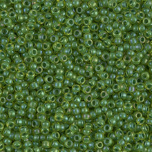 Japanese Miyuki Seed Beads, size 11/0, SKU 111030.MY11-1926, semi-matte jade lined yellow, (1 28-30 gram tube, apprx 3080 beads)