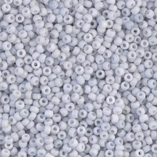 Japanese Miyuki Seed Beads, size 11/0, SKU 111030.MY11-2026, matte opaque pale gray, (1 28-30 gram tube, apprx 3080 beads)