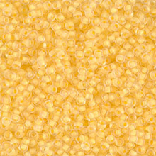Japanese Miyuki Seed Beads, size 11/0, SKU 111030.MY11-1936, semi-matte daffodil lined crystal, (1 28-30 gram tube, apprx 3080 beads)