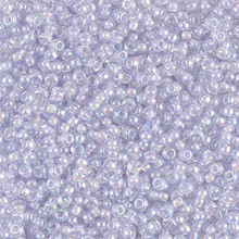 Japanese Miyuki Seed Beads, size 11/0, SKU 111030.MY11-2211, lined lavender ab, (1 28-30 gram tube, apprx 3080 beads)