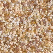 Japanese Miyuki Seed Beads, size 11/0, SKU 111030.MY11-MIX09, au natural mix, (1 28-30 gram tube, apprx 3080 beads)