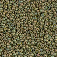 Japanese Miyuki Seed Beads, size 11/0, SKU 111030.MY11-2033, matte opaque olive green, (1 28-30 gram tube, apprx 3080 beads)