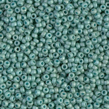 Japanese Miyuki Seed Beads, size 11/0, SKU 111030.MY11-2028, matte opaque turquoise green, (1 28-30 gram tube, apprx 3080 beads)