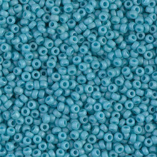 Japanese Miyuki Seed Beads, size 11/0, SKU 111030.MY11-2029, matte opaque turquoise blue, (1 28-30 gram tube, apprx 3080 beads)