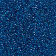 Japanese Miyuki Seed Beads, size 15/0, SKU 189015.MY15-0149, transparent capri blue, (1 12-13gram tube - apprx 3500 beads)